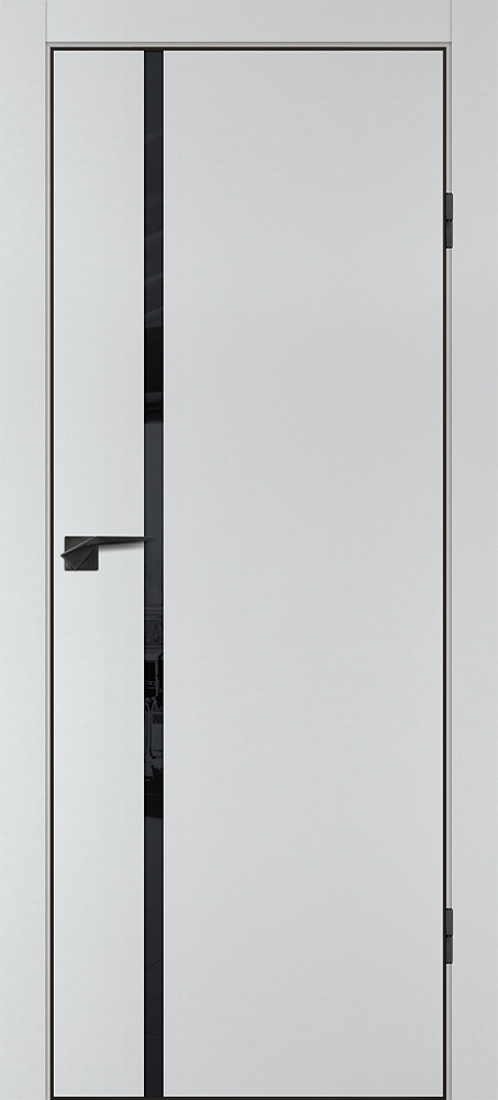 Фото Межкомнатная дверь P-22  кромка ABS черная c 4-х ст. Сапфир матовый