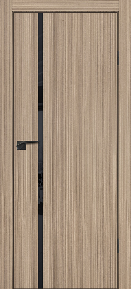 Межкомнатная дверь P-22  кромка ABS черная c 4-х ст. Эвкалипт тасманский