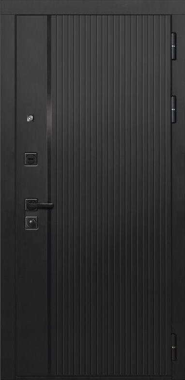 Дверь ДвериПРО L-45 Д-19 (16мм, Грецкий орех + черная патина винорит) DPRO195585