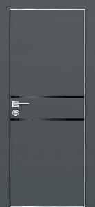 Товар Межкомнатная дверь ПХ-18 AL кромка с 4-х ст. Графит матовый