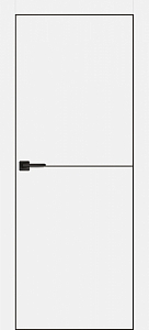 Товар Межкомнатная дверь ПХ-19 черная кромка с 4-х ст. Белый матовый
