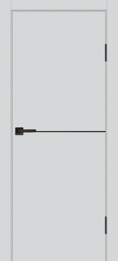 Межкомнатная дверь П-19 ал. молдинг Черный Сапфир матовый