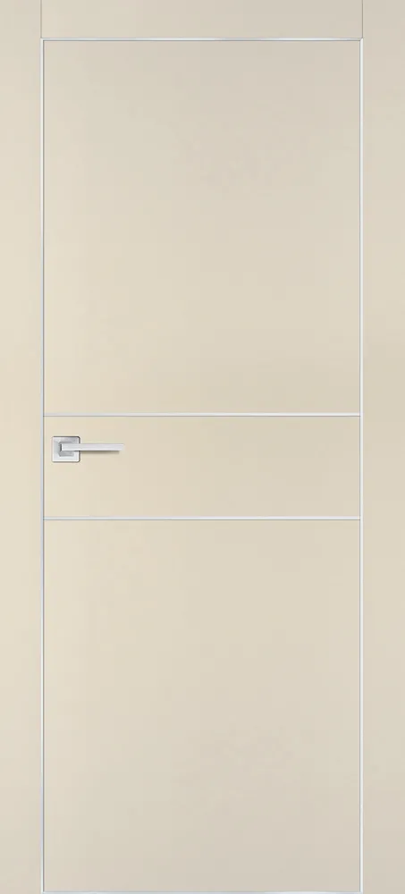 Межкомнатная дверь ПХ-15  AL кромка с 4-х ст. Бежевый матовый